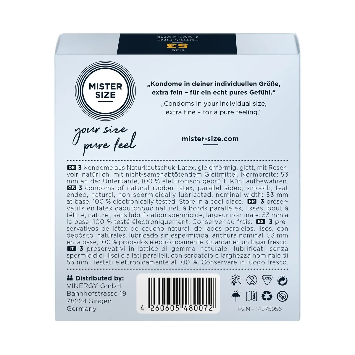 Preservativi Ultra Sottili 53 Mister Size