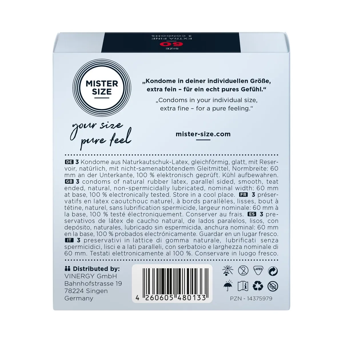 Preservativi XL Ultra Sottili 60 Mister Size