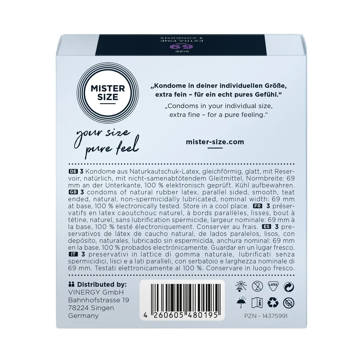 Preservativi XL Ultra Sottili 69 Mister Size