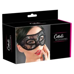 Maschera sexy semi rigida pizzo nero Cottelli