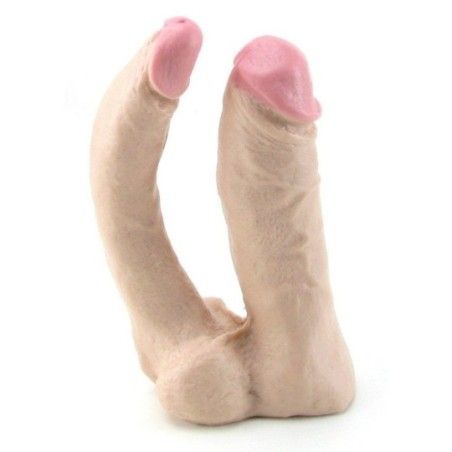 Dildo doppio strapon vac-u-look chiaro