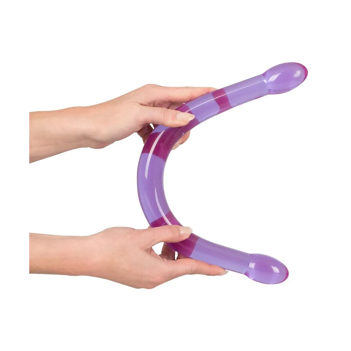 Dildo doppio morbido viola 44 cm
