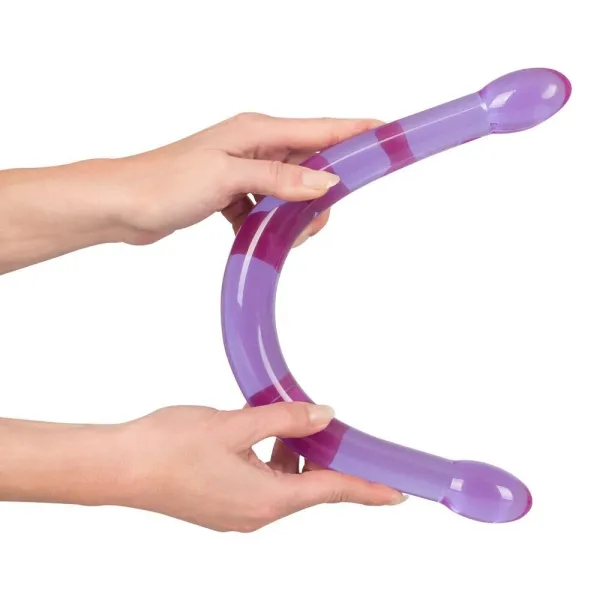 Dildo doppio morbido viola 44 cm