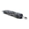 Plug anale con coda Fox Tail Grigio Plug anale con coda Fox Tail Grigio