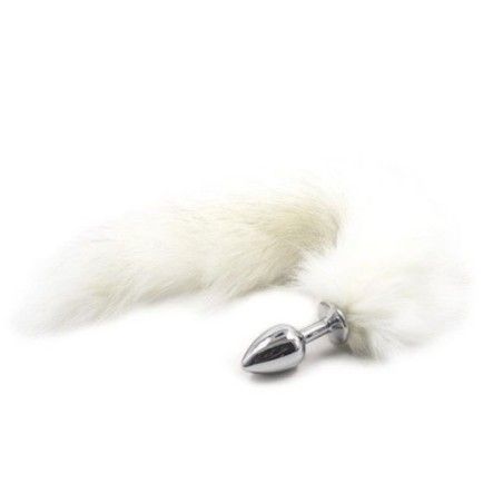 Plug anale con coda Fox Tail Bianco 45 cm