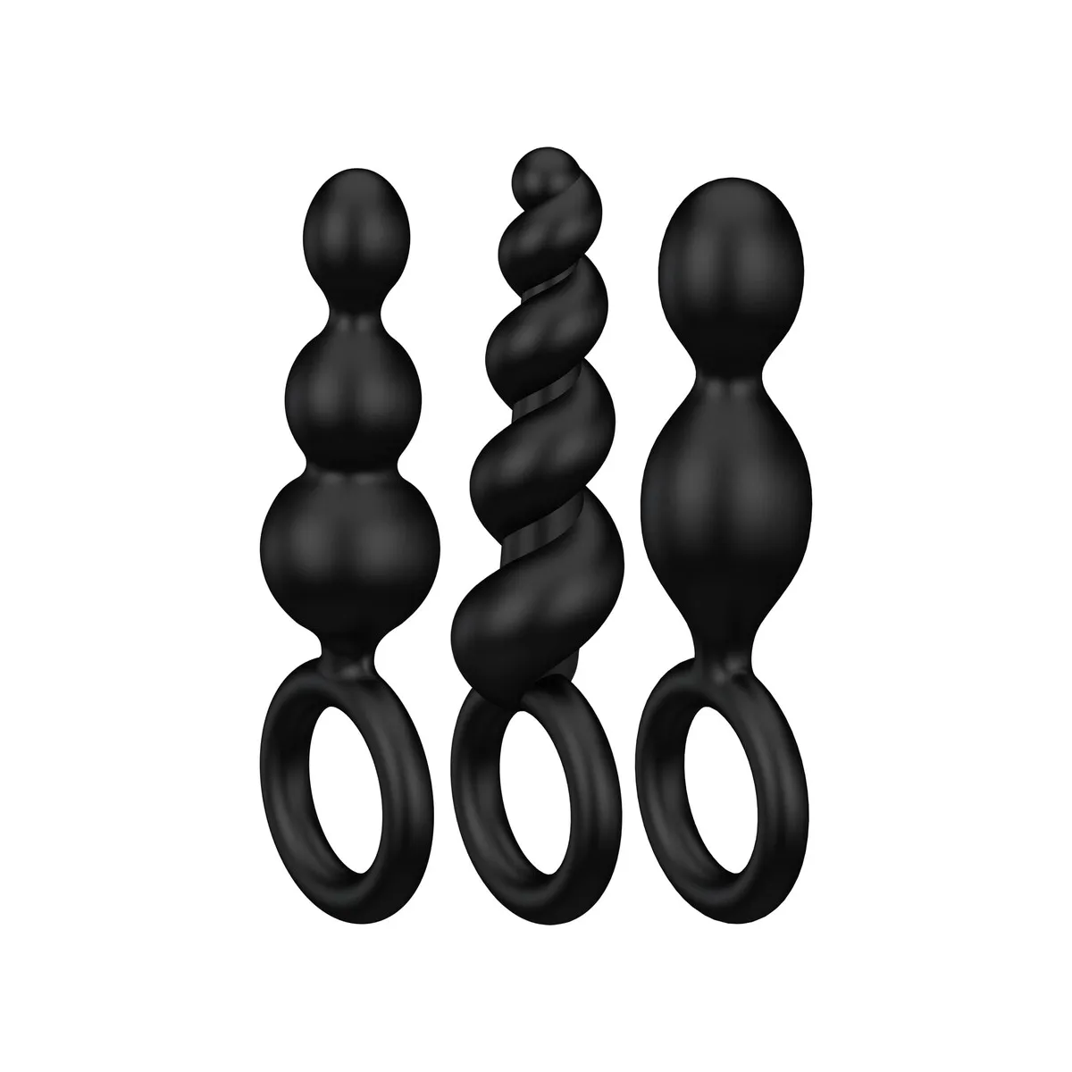 Set 3 plug anali silicone impugnatura anello