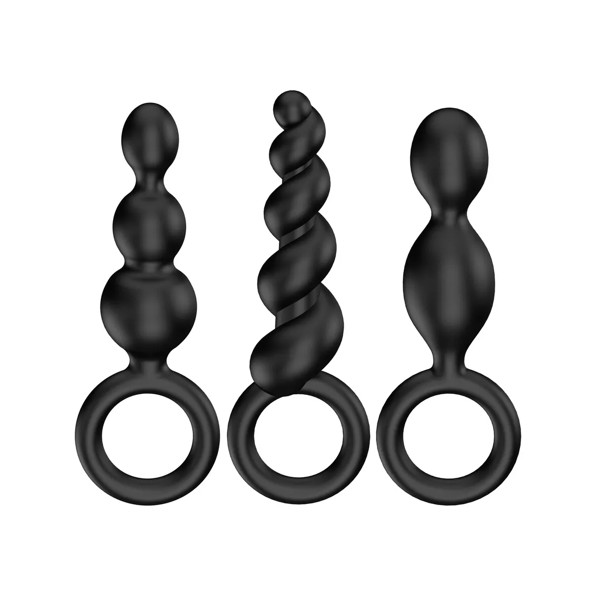 Set 3 plug anali silicone impugnatura anello