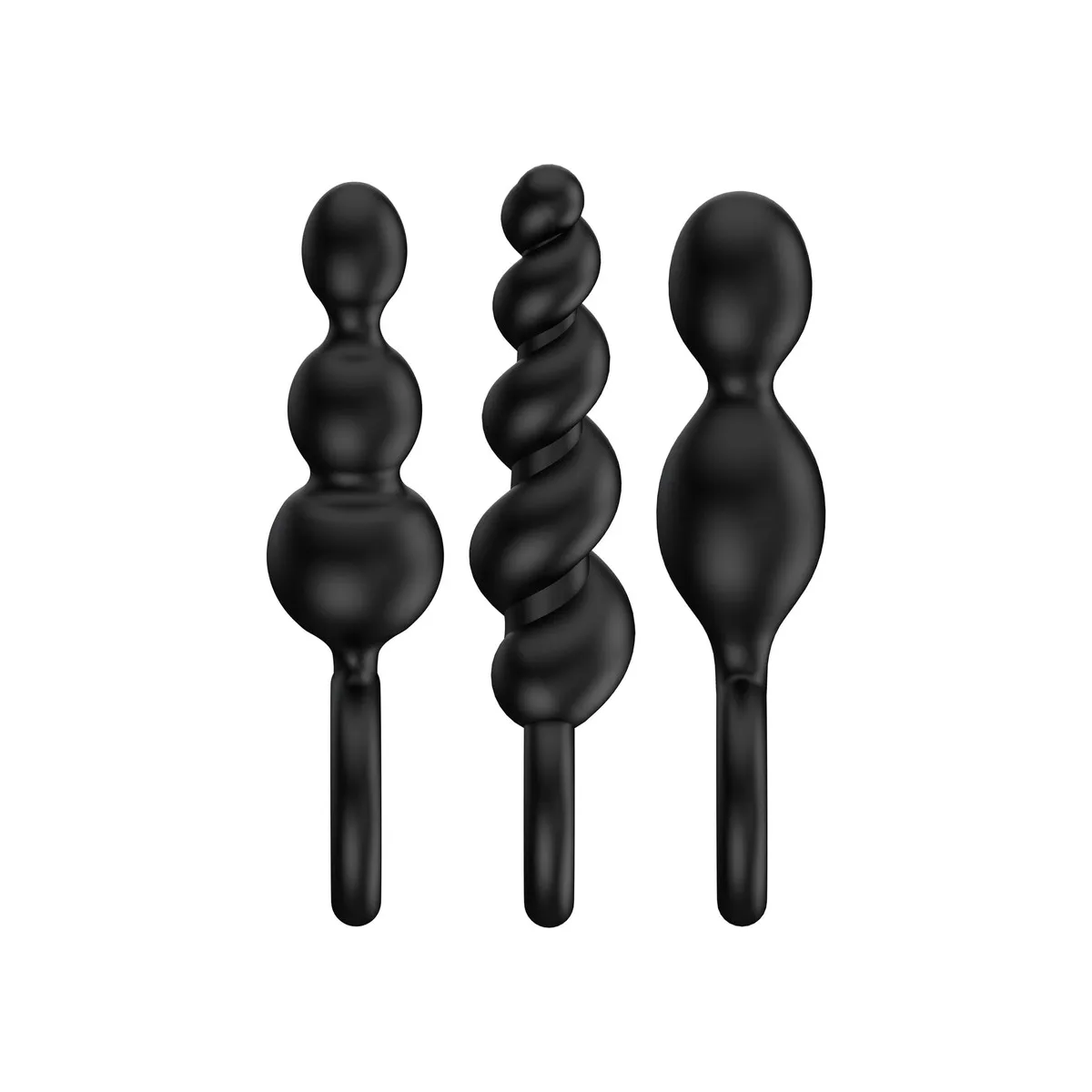 Set 3 plug anali silicone impugnatura anello