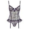 Guepiere sexy in pizzo e tanga neri Guepiere sexy in pizzo e tanga neri