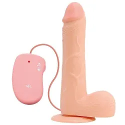 Dildo vibrante  XL telecomandato a filo 25 cm