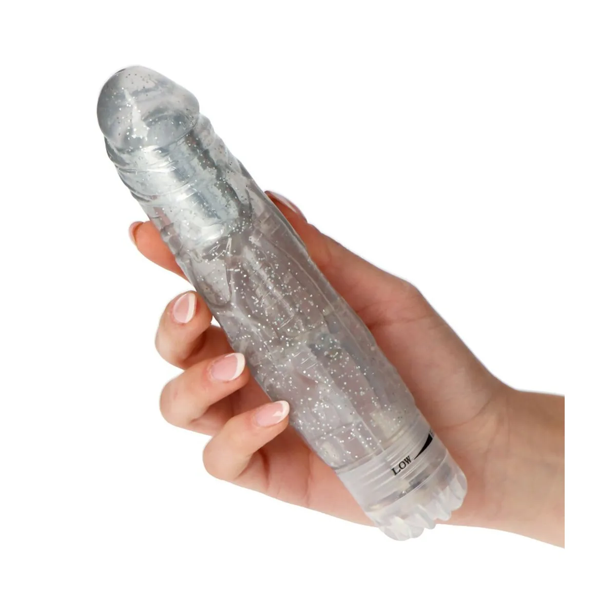 Vibratore realistico crushy glitter 19 cm