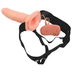 Dildo cavo vibrante strapon 20,5 cm