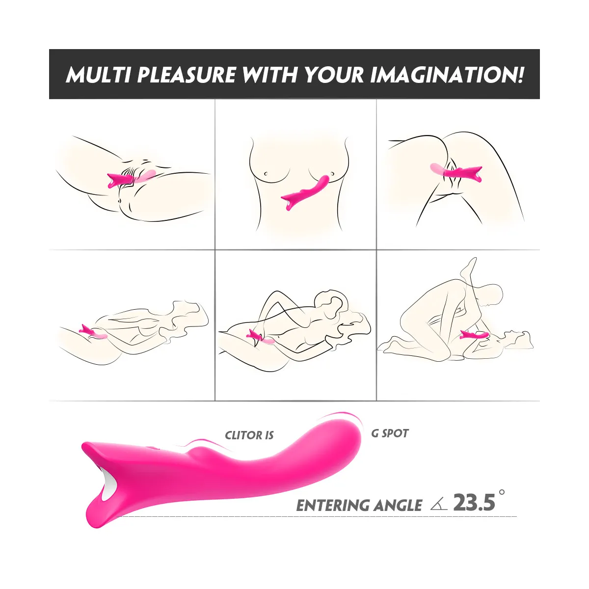 Vibratore vaginale Punto G in silicone Elys