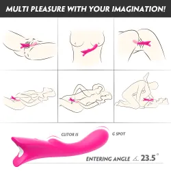 Vibratore vaginale Punto G in silicone Elys