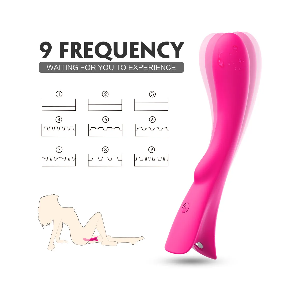 Vibratore vaginale Punto G in silicone Elys