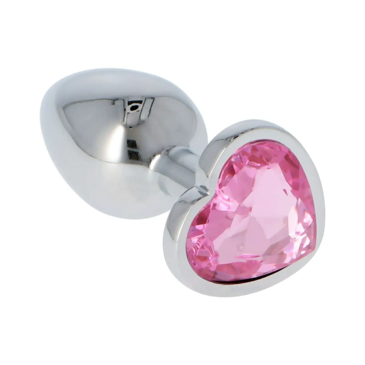 Plug anale metallo 7 cm pietra cuore Ø 3,2 cm