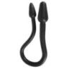 Doppio dildo a forma di plug nero Doppio dildo a forma di plug nero