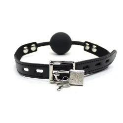 Ball gag non traspirante Ø 4,5 cm + lucchetto