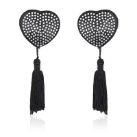 Copri capezzoli a cuore strass e frange