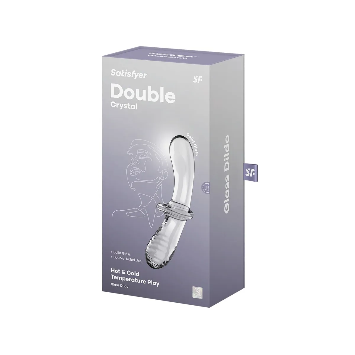 Dildo Anale vetro Double Crystal 19,5 cm