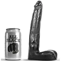 Dildo anale realistico slim all black 21 cm