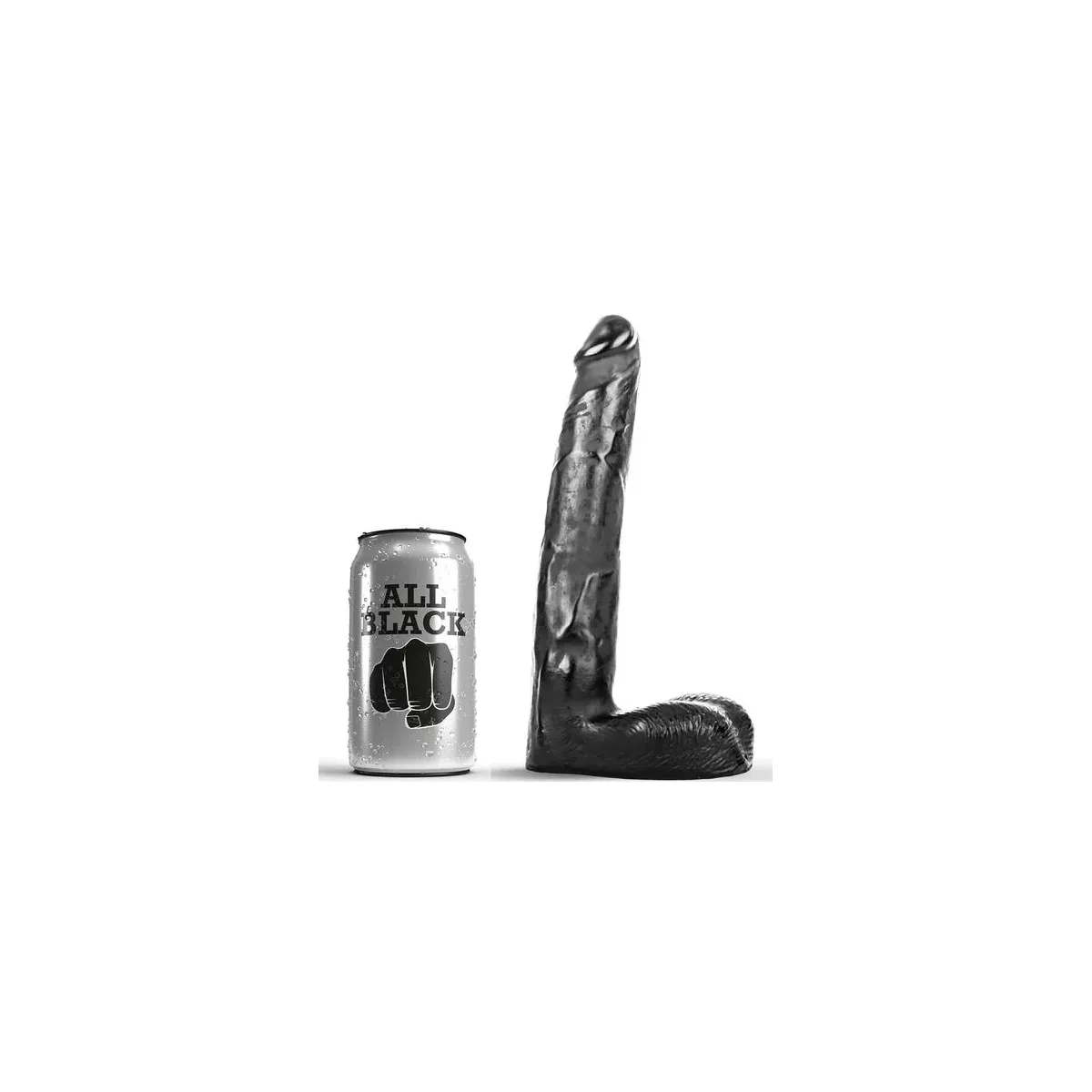 Dildo anale realistico slim all black 21 cm Dildo anale realistico slim all black 21 cm