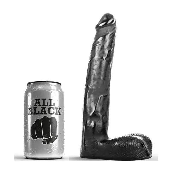 Dildo anale realistico slim all black 21 cm