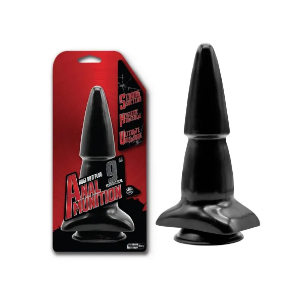 Plug Anale XL graduato nero 23 cm