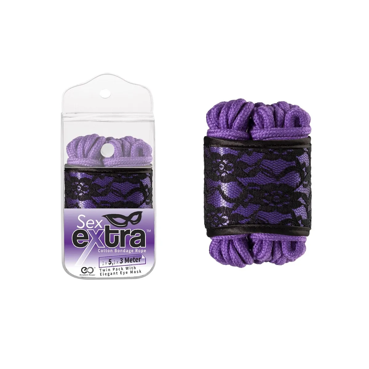 Kit BDSM Maschera con 2 Corde