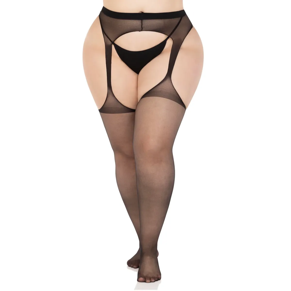Collant Sexy Leg Avenue Suspender XL nere