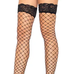 Calze Sexy autoreggenti rete larga nere Calze Sexy autoreggenti rete larga nere