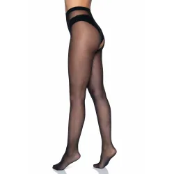 Collant Sexy velato apertura intima XL nero Collant Sexy velato apertura intima XL nero