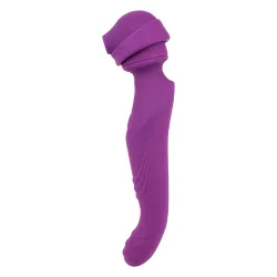 Vibratore Wand con succhia clitoride viola Vibratore Wand con succhia clitoride viola