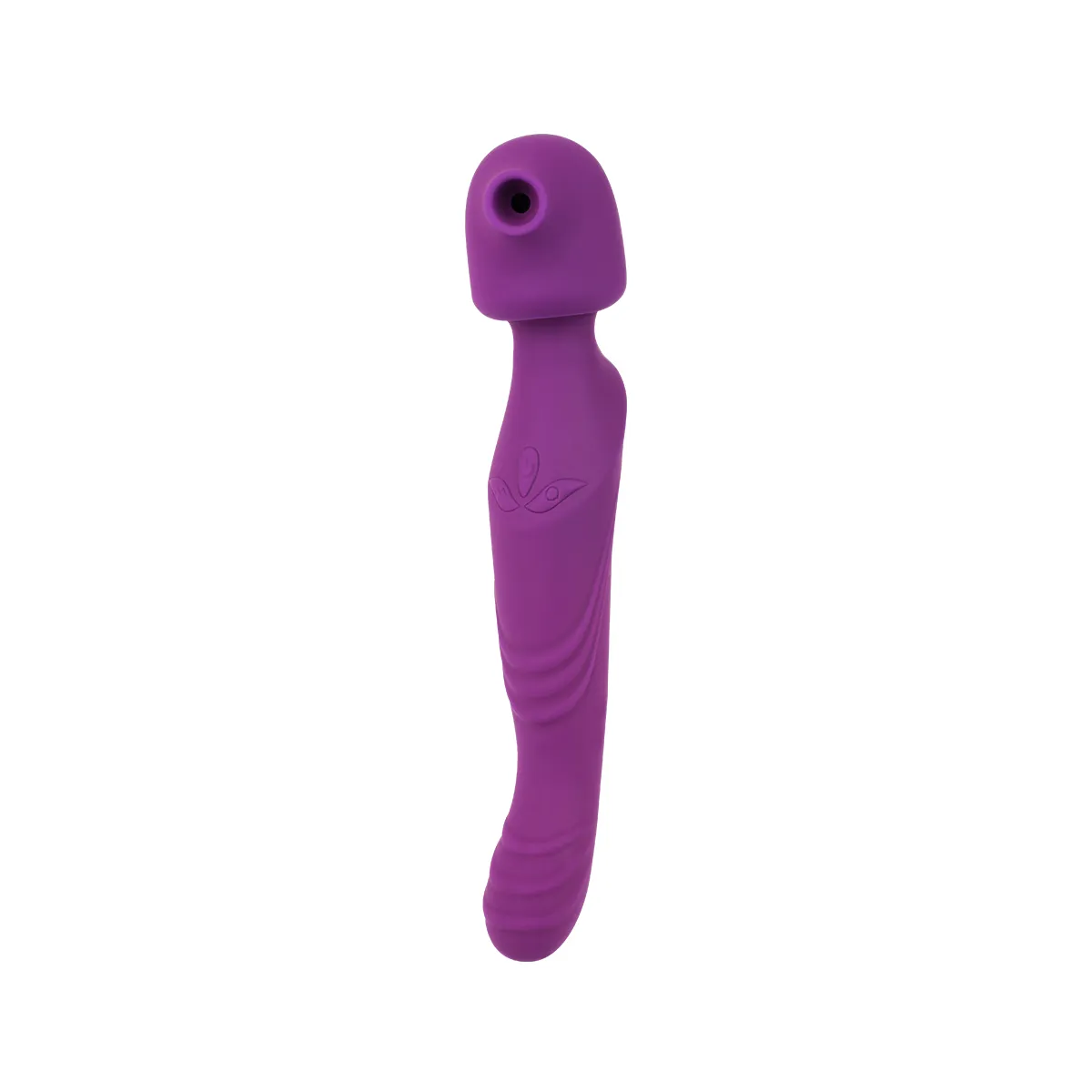 Vibratore Wand con succhia clitoride viola
