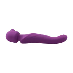 Vibratore Wand con succhia clitoride viola Vibratore Wand con succhia clitoride viola
