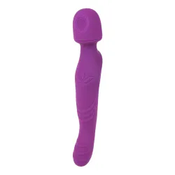 Vibratore Wand con succhia clitoride viola Vibratore Wand con succhia clitoride viola