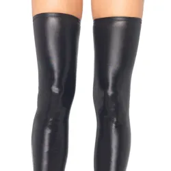 Calze Sexy autoreggenti effetto bagnato nero Calze Sexy autoreggenti effetto bagnato nero