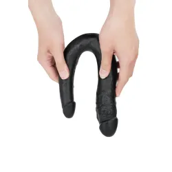 Cintura Strapon con dildo doppio nero Cintura Strapon con dildo doppio nero