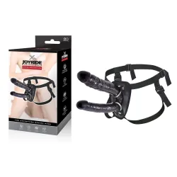 Cintura Strapon con dildo doppio nero Cintura Strapon con dildo doppio nero