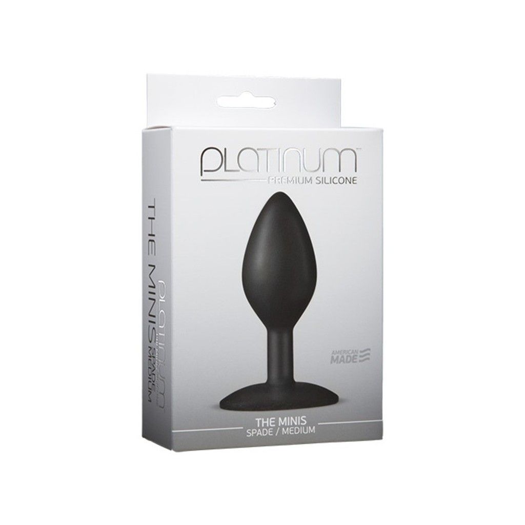 Plug anale silicone platinum premium  the mini's spade medium black