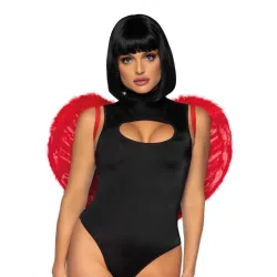 Ali diavoletta sexy in piume sintetiche rosse Ali diavoletta sexy in piume sintetiche rosse