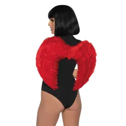 Ali diavoletta sexy in piume sintetiche rosse Ali diavoletta sexy in piume sintetiche rosse