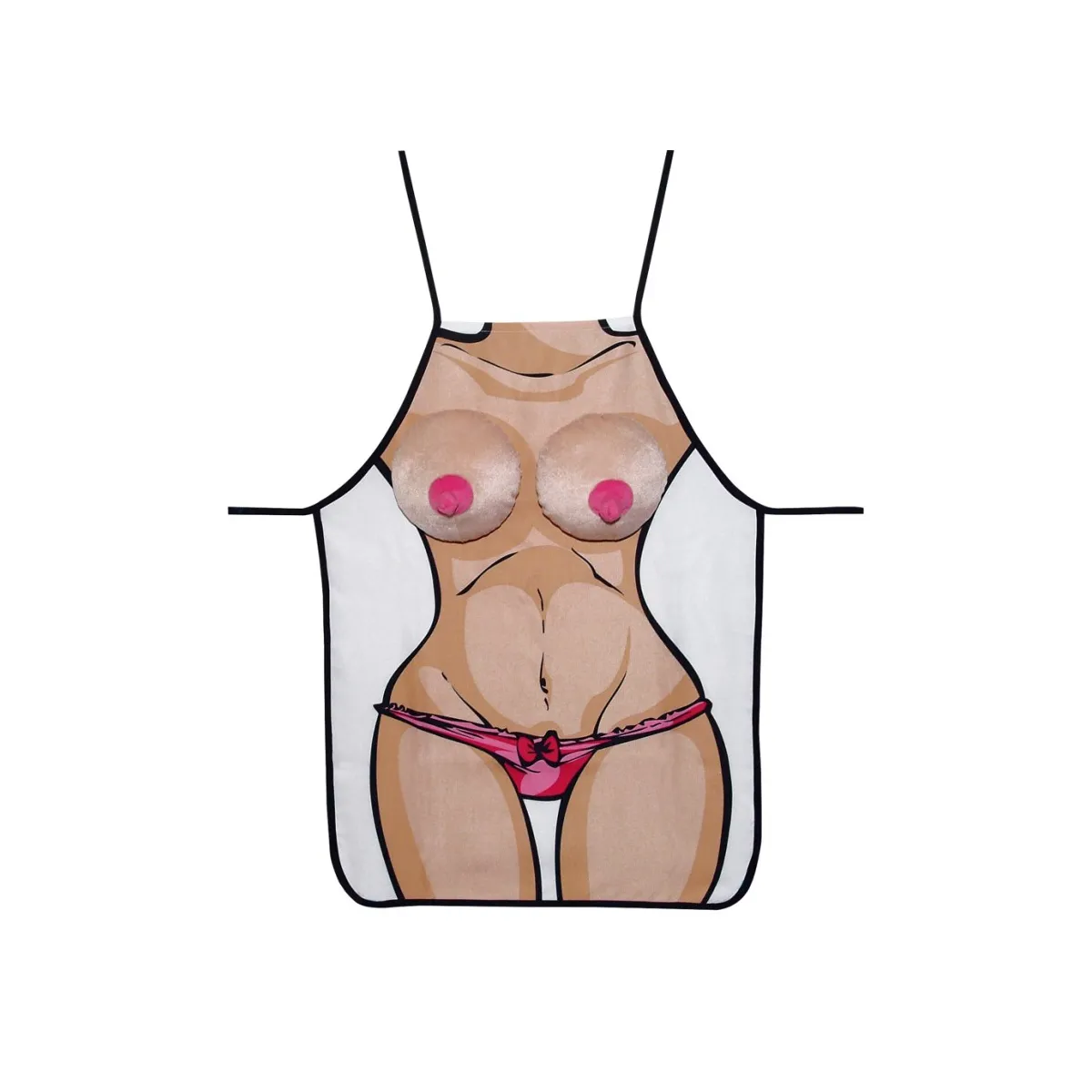 Grembiule sexy unisex scherzoso con seno 3D