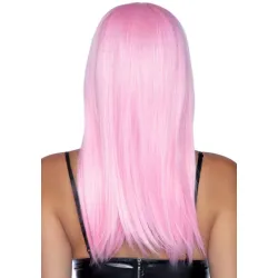 Parrucca Sexy lunga liscia rosa con frangia Parrucca Sexy lunga liscia rosa con frangia