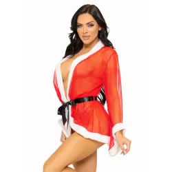Vestaglia babbo Natale sexy da donna 3 pz Vestaglia babbo Natale sexy da donna 3 pz