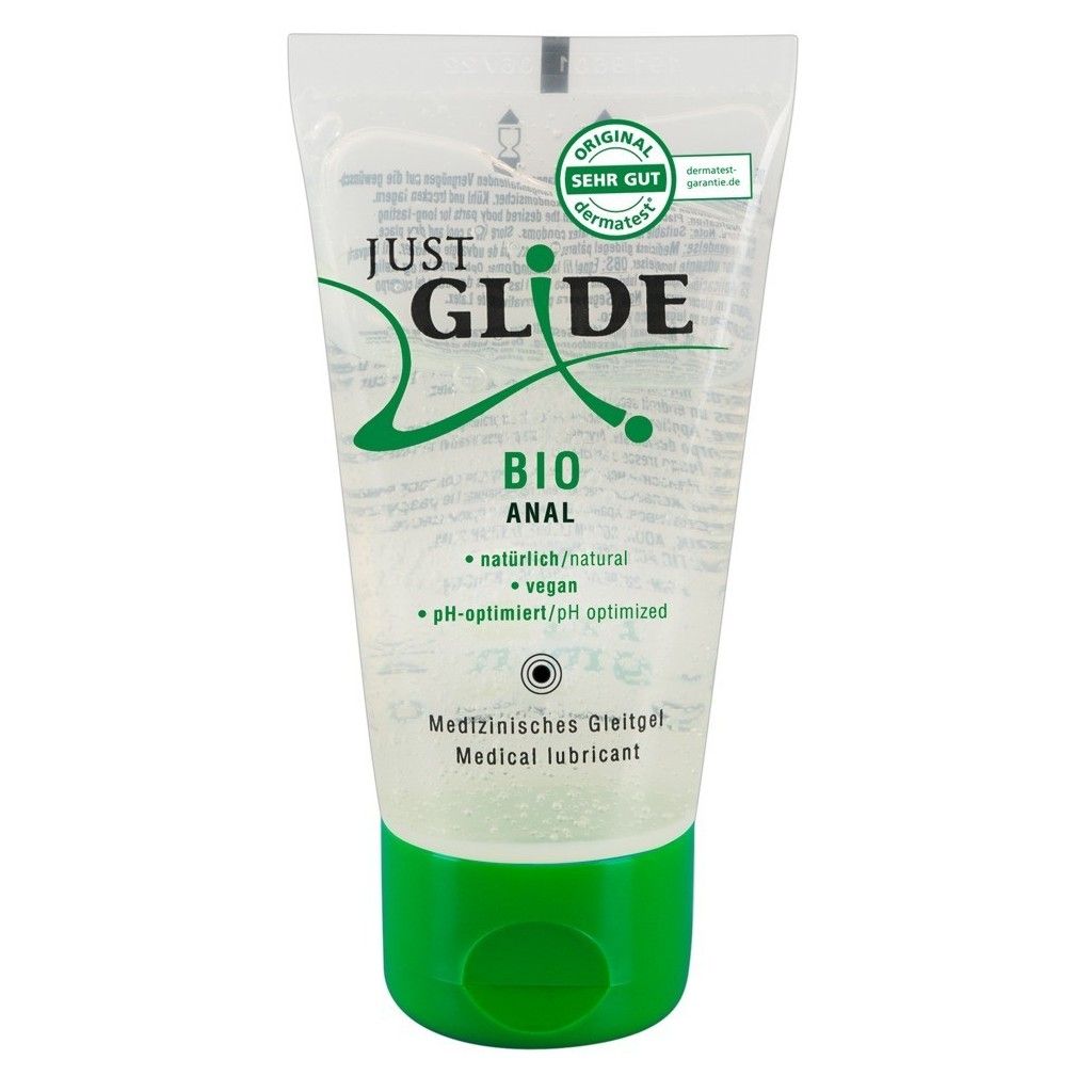 lubrificante gel intimo Anale bio just glide a base acqua salva preservativo 50 ml