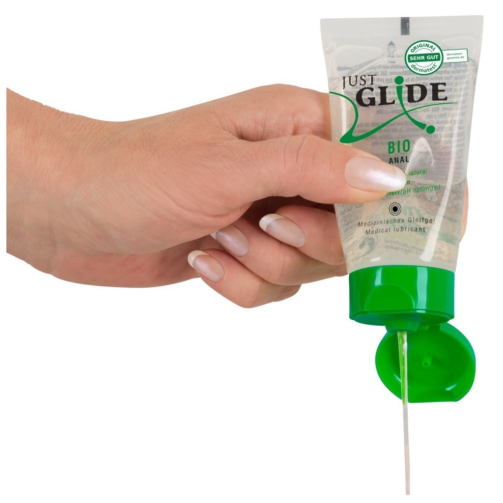 lubrificante gel intimo Anale bio just glide a base acqua salva preservativo 50 ml