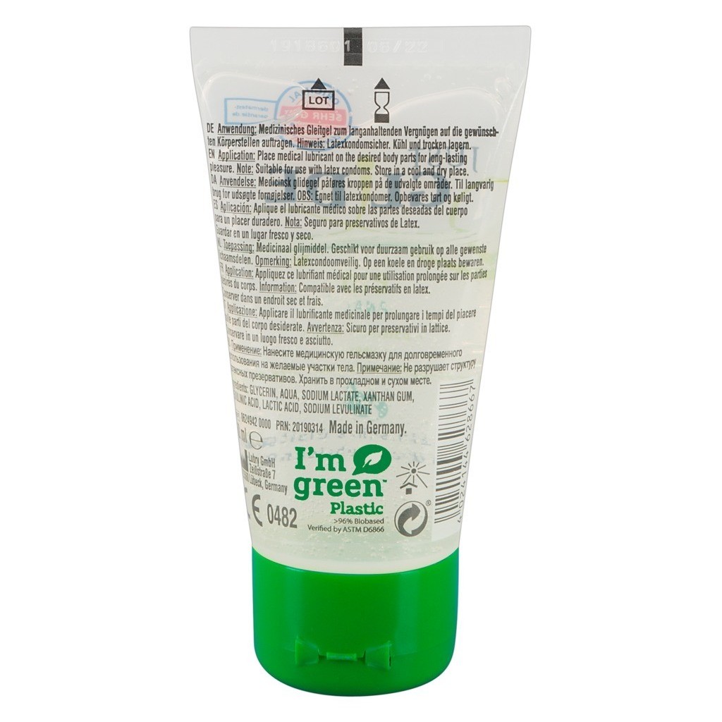 lubrificante gel intimo Anale bio just glide a base acqua salva preservativo 50 ml