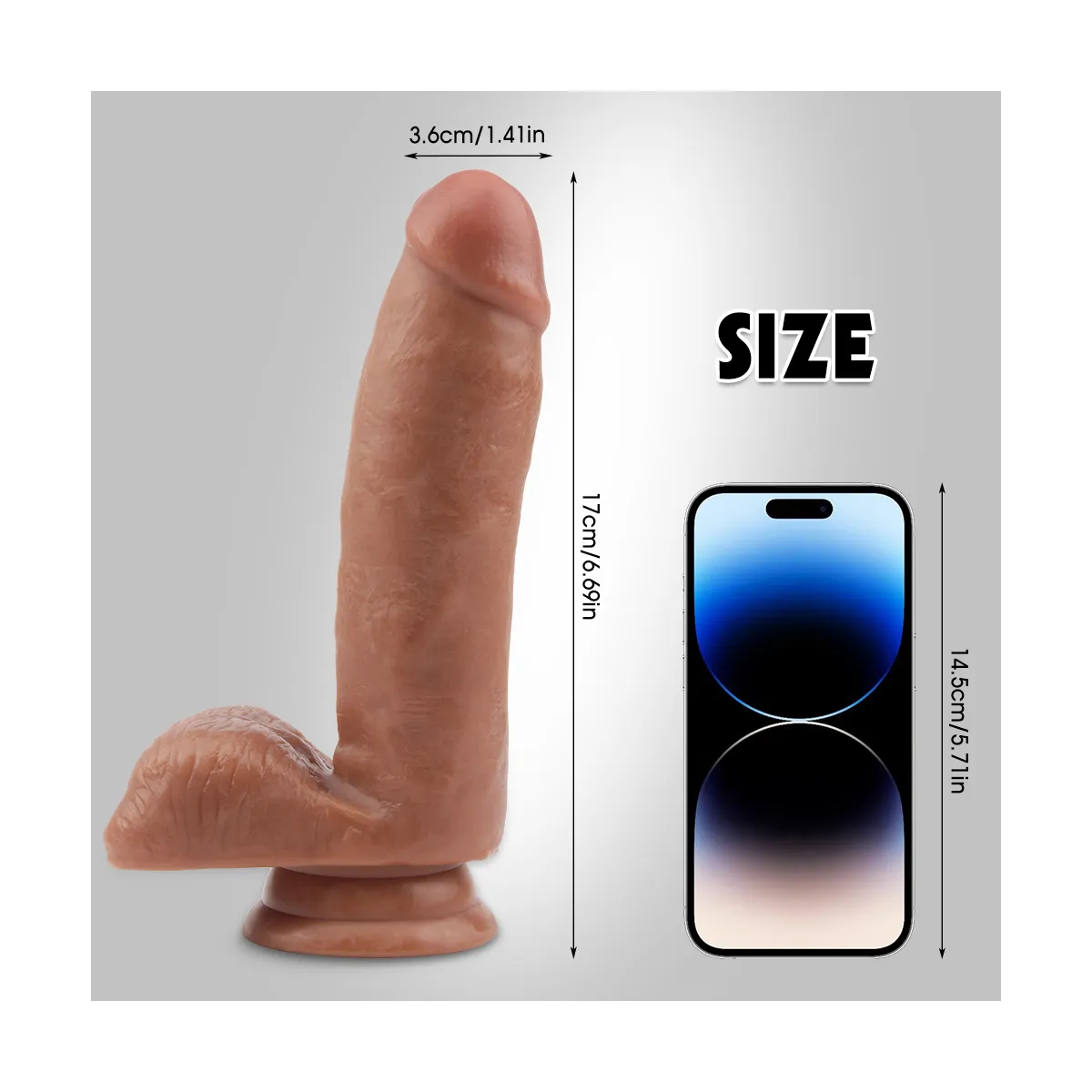 Dildo Realistico dual density Kai 17 cm Dildo Realistico dual density Kai 17 cm