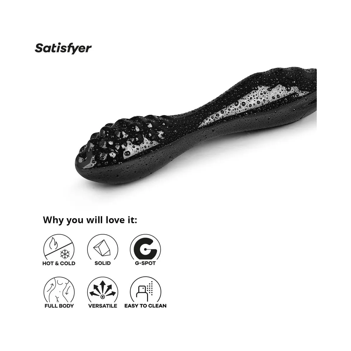 Dildo in vetro Dazzling Crystal 1 nero 18 cm Dildo in vetro Dazzling Crystal 1 nero 18 cm